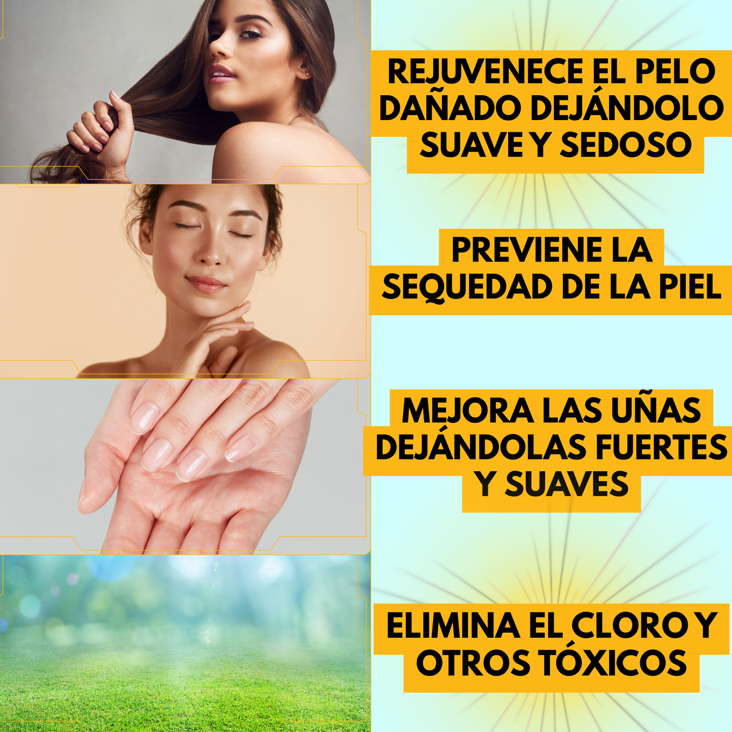 Tu Pelo Deslumbrante - AquaGlow™ Masaje